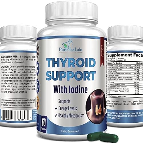 Thyroid Support with Iodine – Metabolism Booster, Energy Booster, Increase Focus