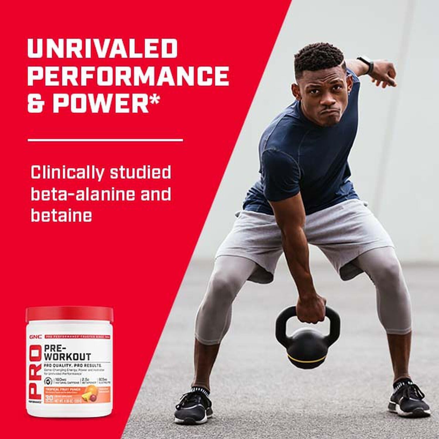 Pre-Workout Supplement Tropical Fruit Punch | 30 Servings | Energy & Focus Boost