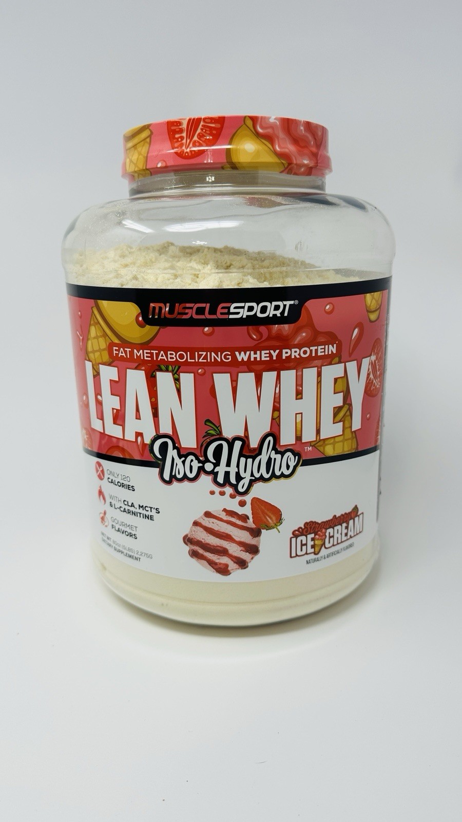 MuscleSport Lean Whey Revolution 5LB Strawberry *NEW SEALED EXP DATE 08/2027*
