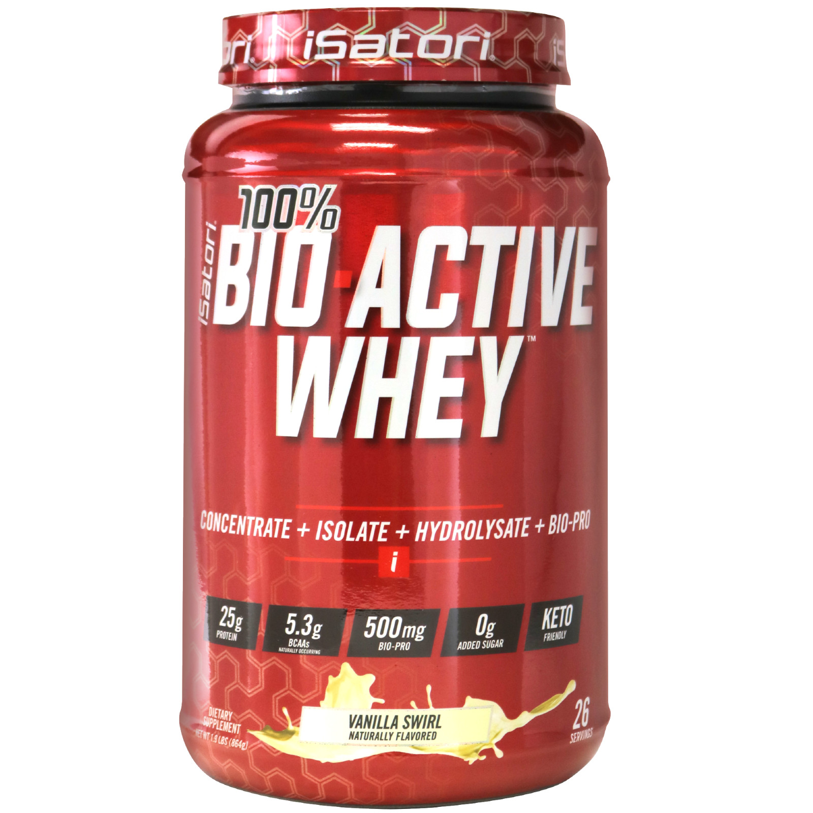 100% BIO-ACTIVE WHEY For Strength, Muscle & Recovery – Vanilla / 26 Servings
