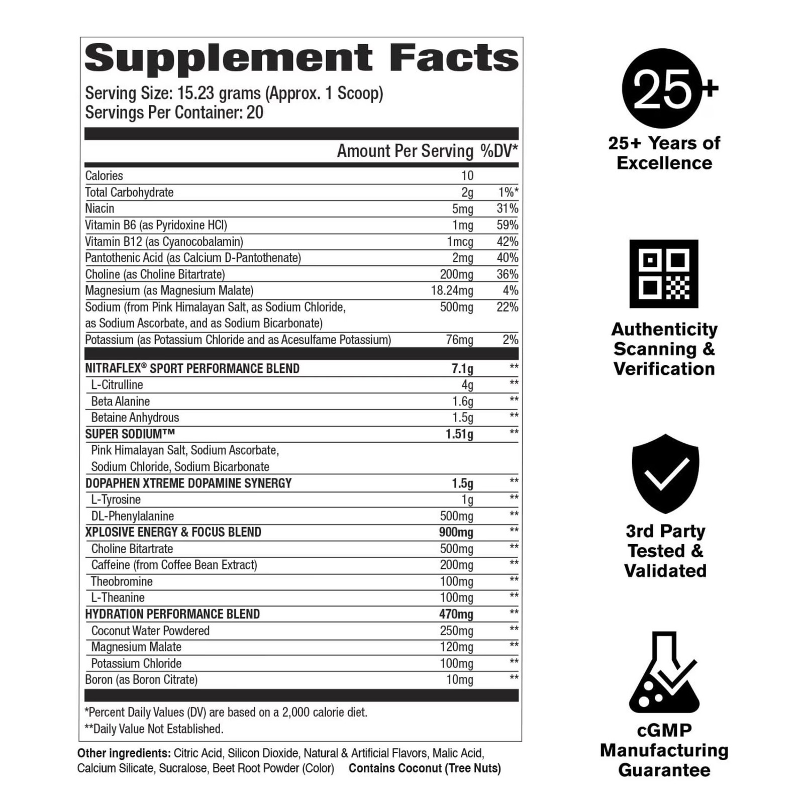 Nitraflex Sport Fruit Punch Pre-Workout Powder, Banned Substance Tested, Informe