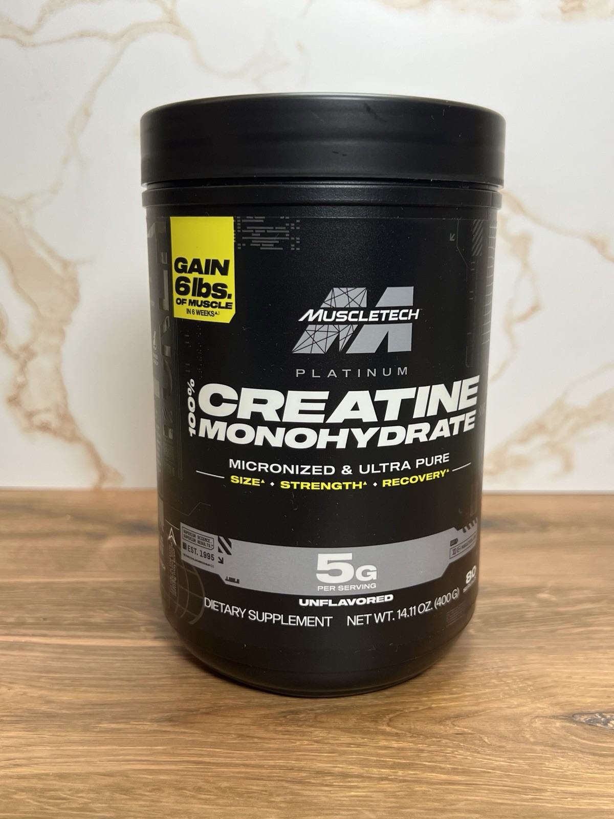 MuscleTech Creatine Monohydrate Powder 5g Unflavored – 80 servings
