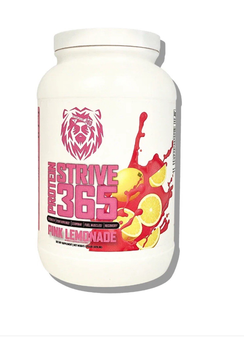 Whey Protein Powder – Pink Lemonade Flavor – Muscle Growth & Recovery 2lb Str1ve