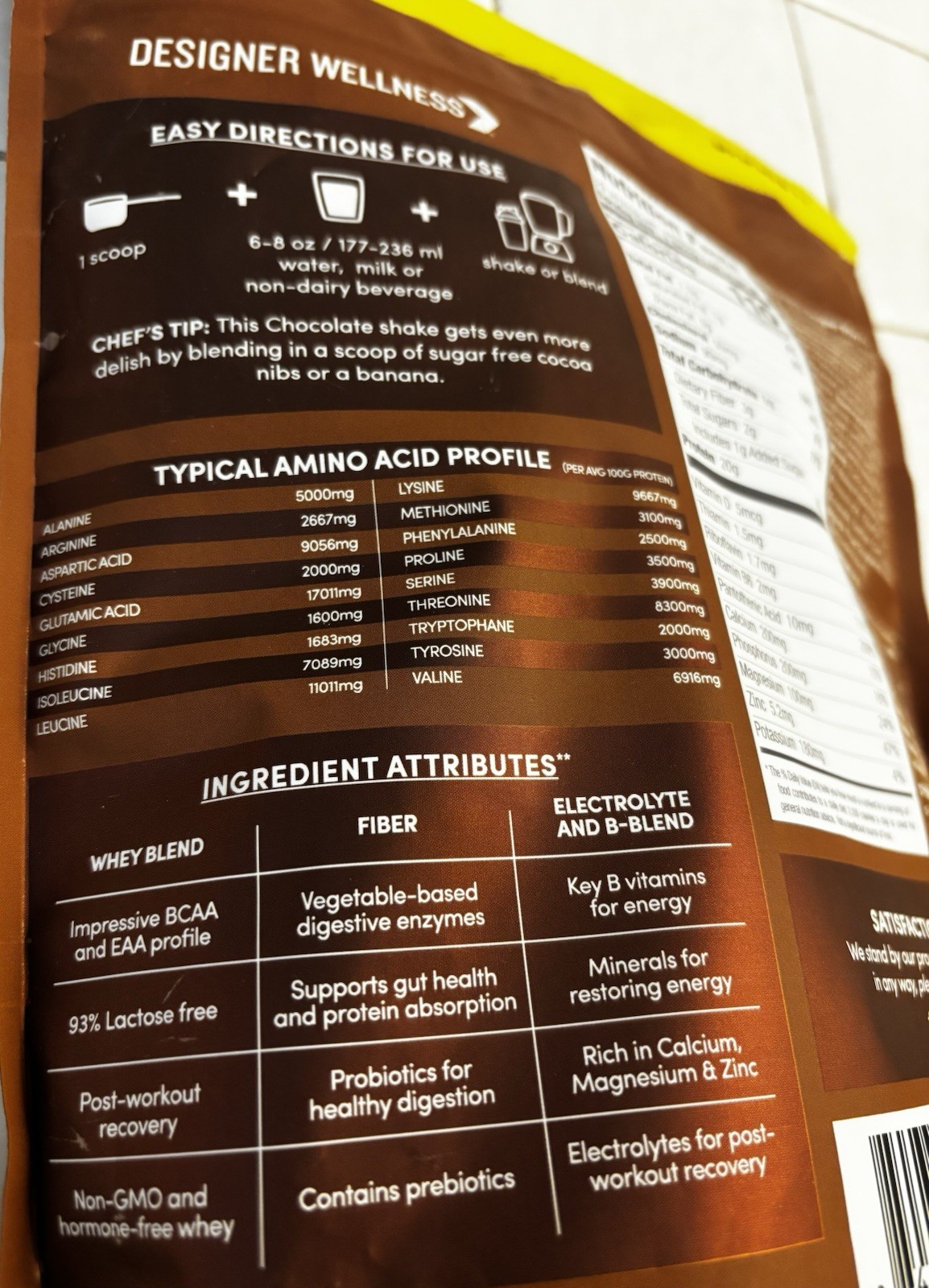 Designer Wellness Designer Whey Chocolate 20 Gram Protein Powder 2LB #242