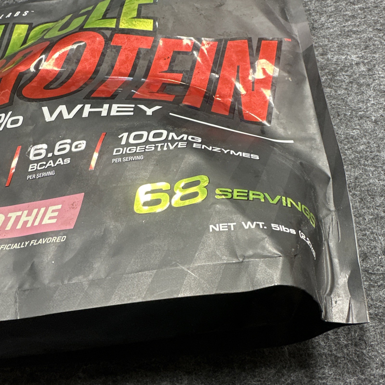 Goliath Labs Whey Muscle Protein Powder Strawberry Smoothie 5lb