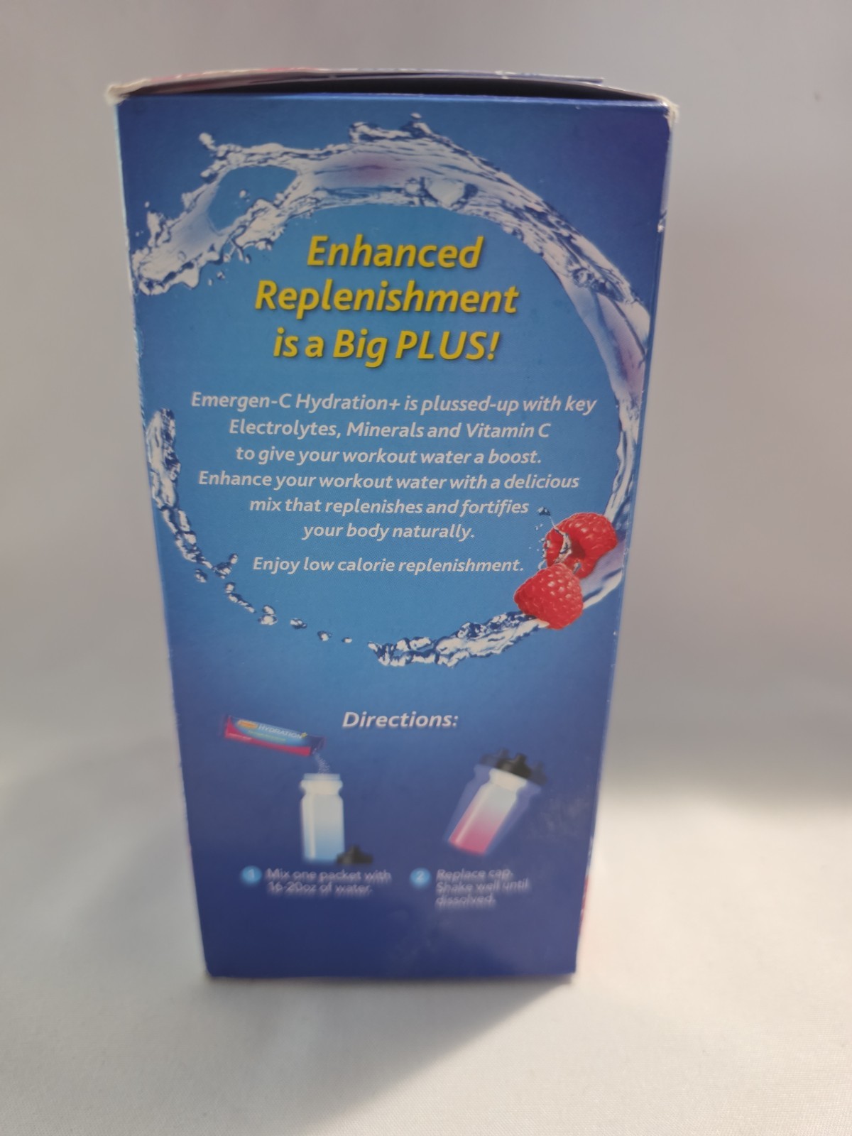 Emergen-C Hydration+ Sports Electrolyte 0.33 Ounce (Pack of 18), Raspberry