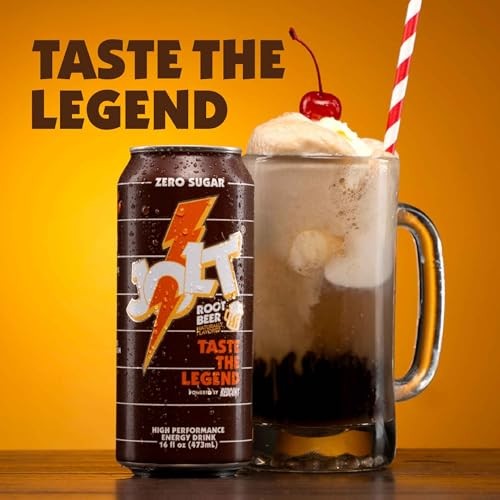 JOLT Energy Drink – 200mg Caffeine Drink with L-Carnitine & Taurine – Root Beer