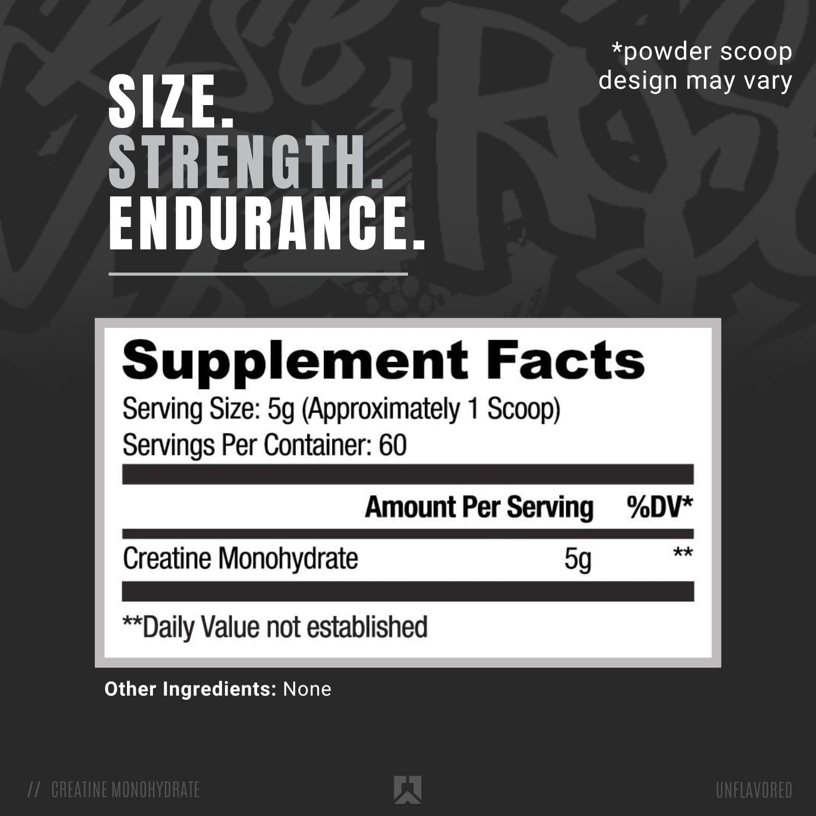 Ryse Creatine Monohydrate Powder – Unflavored – Supports Men & Women Lean Mus…
