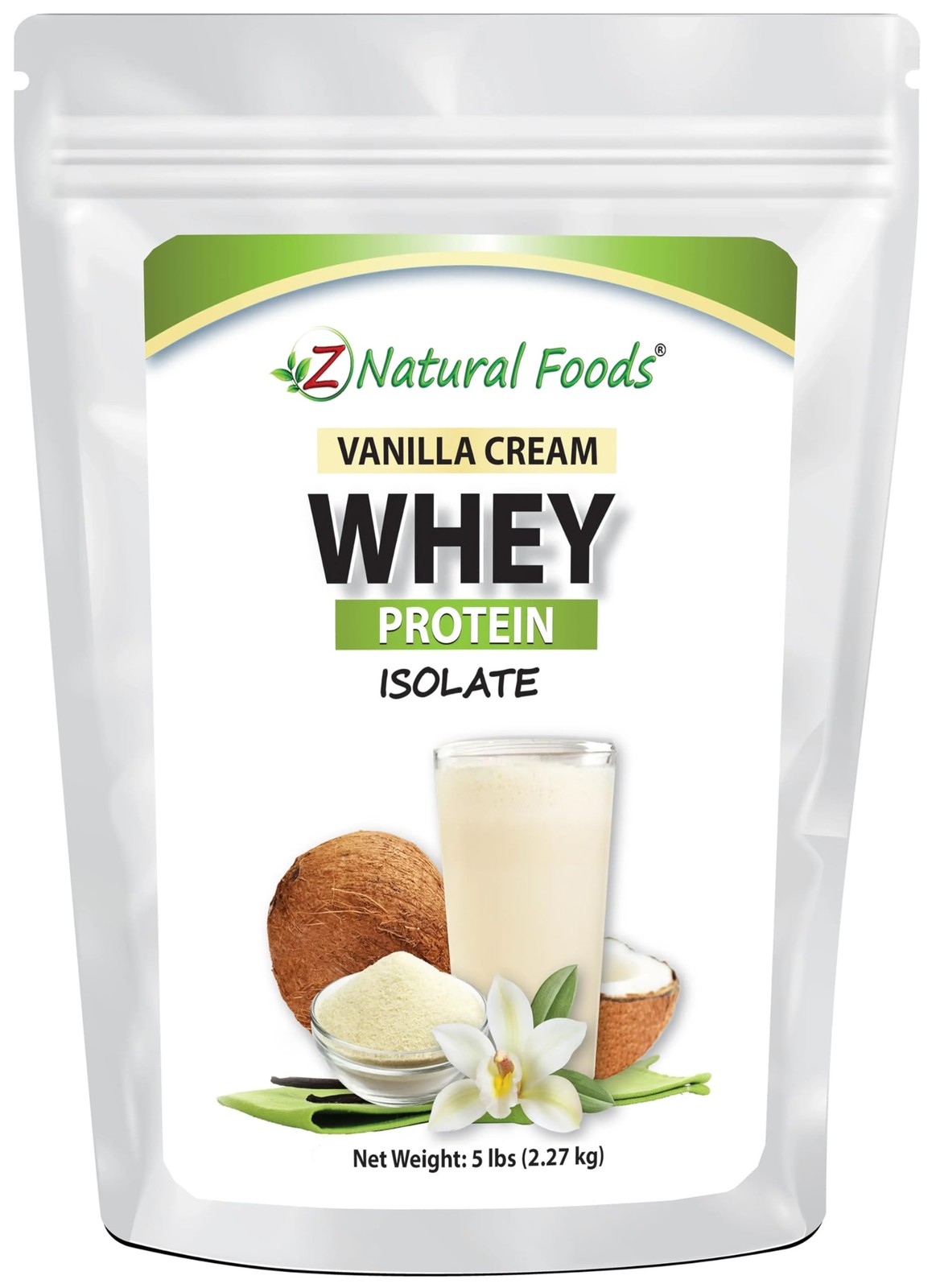 Z Natural Foods Vanilla Cream Whey Protein Isolate Nutrition-Rich Flavorful P…