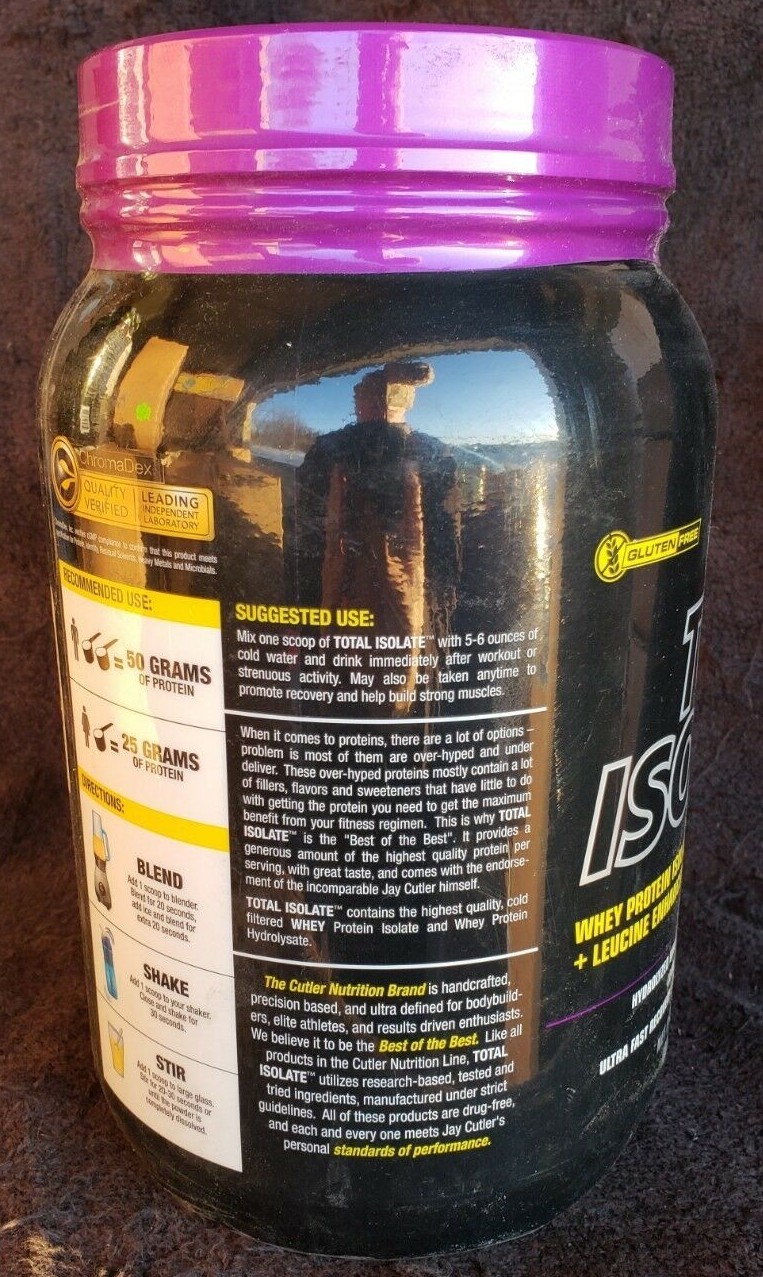 Cutler Nutrition – Total ISOLATE Powder – Vanilla Cream – 1.87 lbs Exp 12/2024