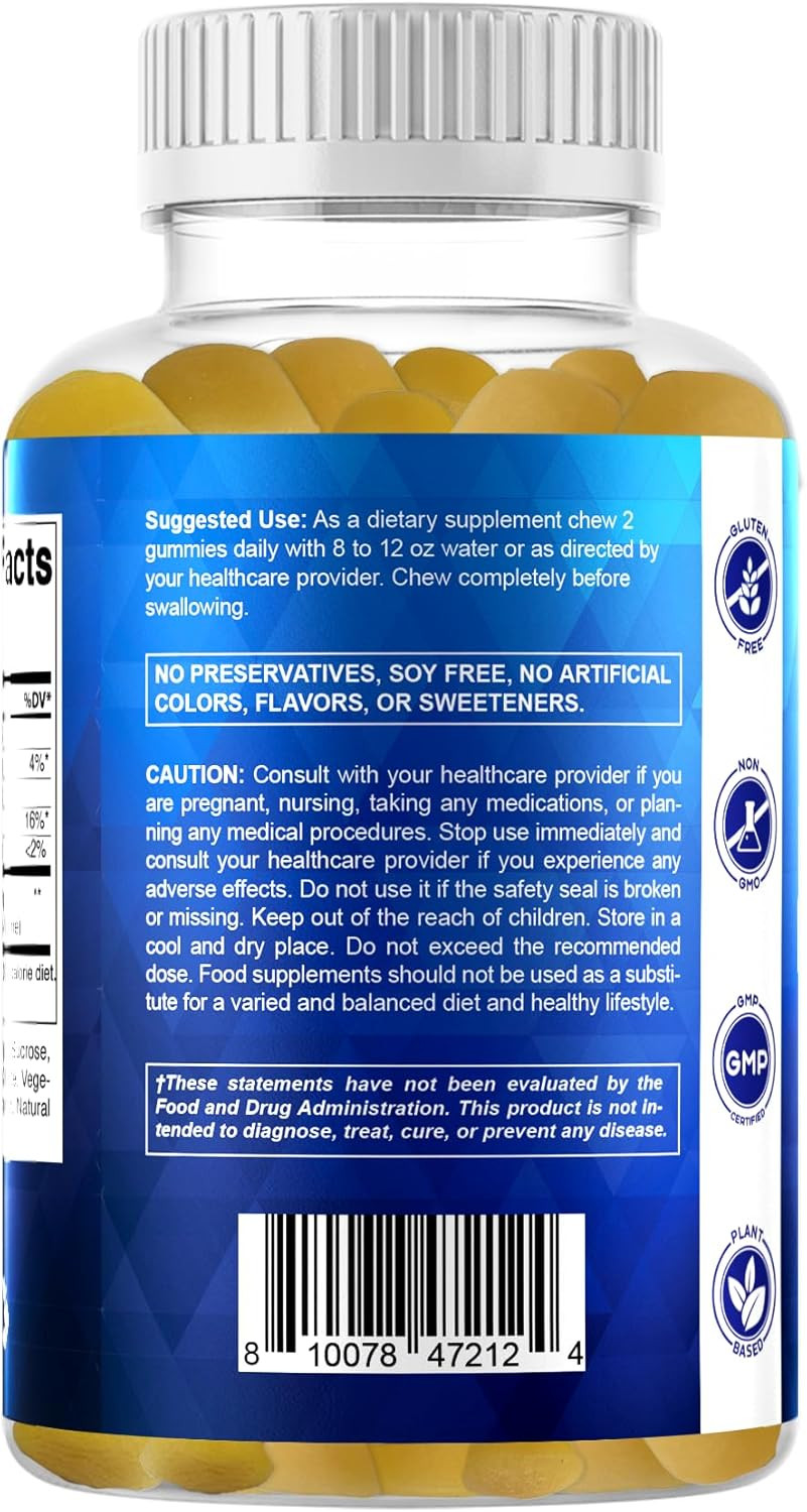 BCAA Gummies – Branch Chain Amino Acid Supplements – Peach Flavor – 600Mg per Se