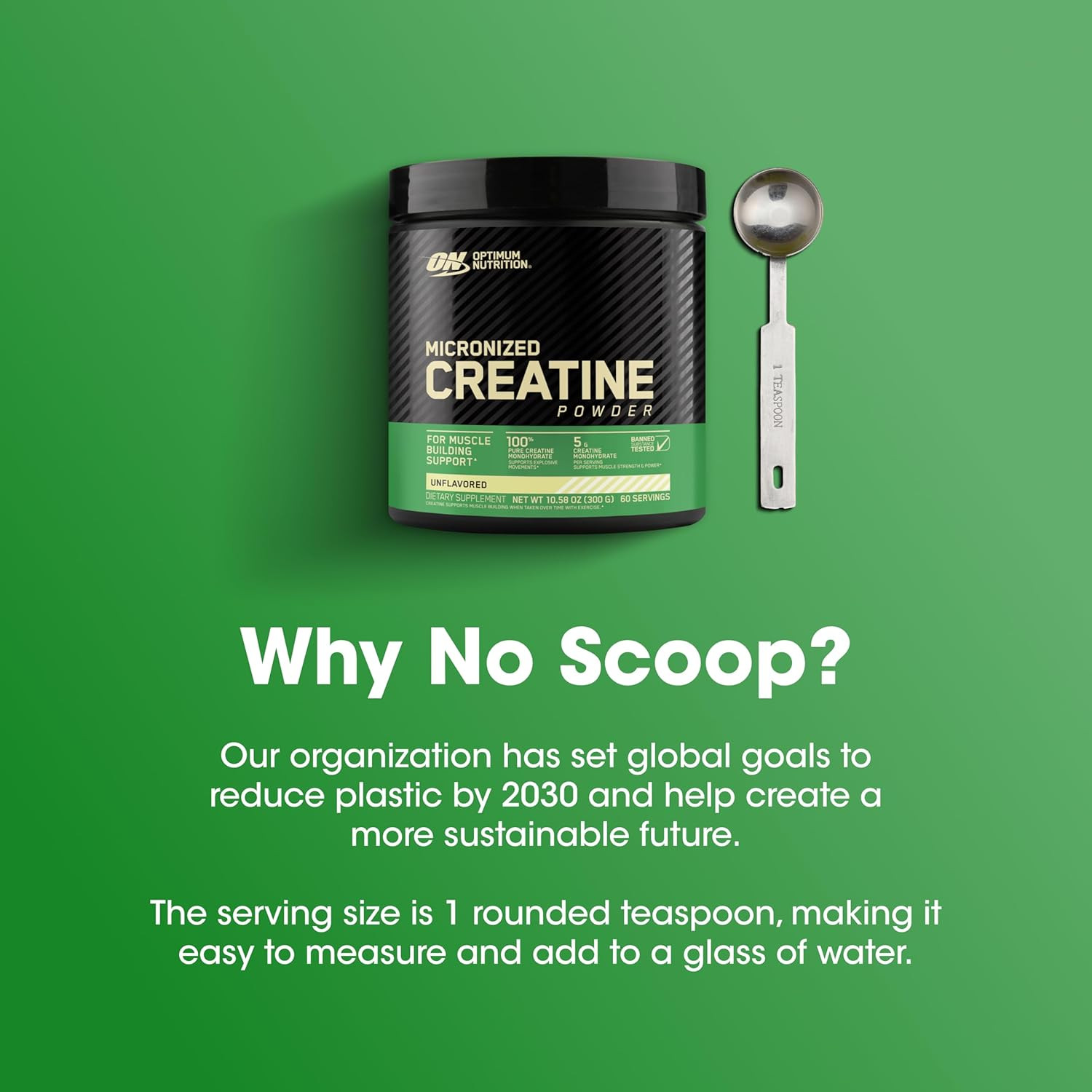 Micronized Creatine Monohydrate Powder, Unflavored, 60 Servings, 300 Grams (Pack