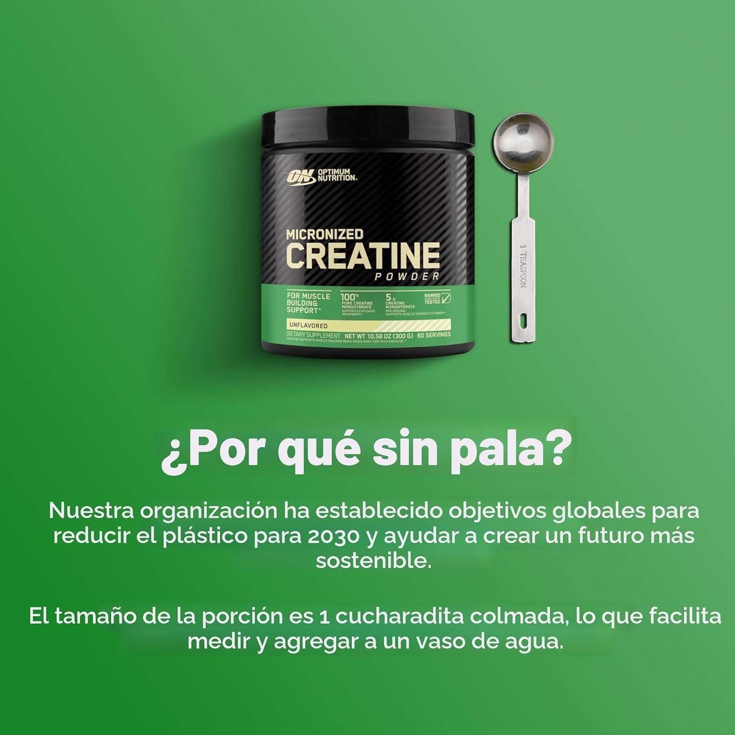 Optimum Nutrition Creatine Monohydrate, Unflavored Powder – 300g Power Booster
