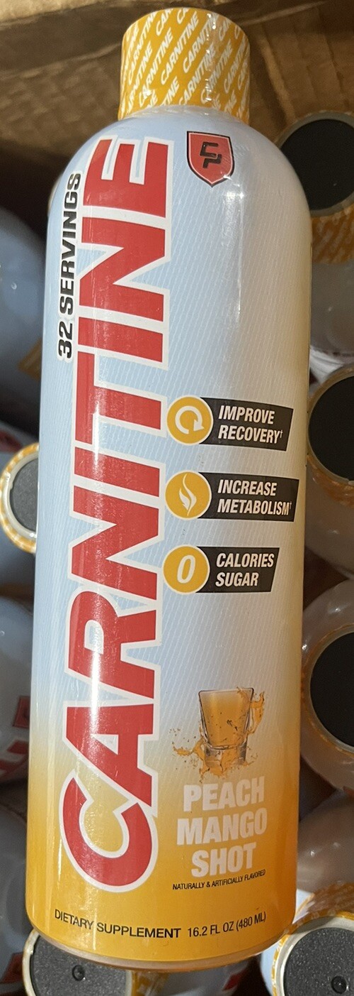 L-CARNITINE Fat Loss-Metabolism Activator – Peach Mango Shot 32 Servings 16oz