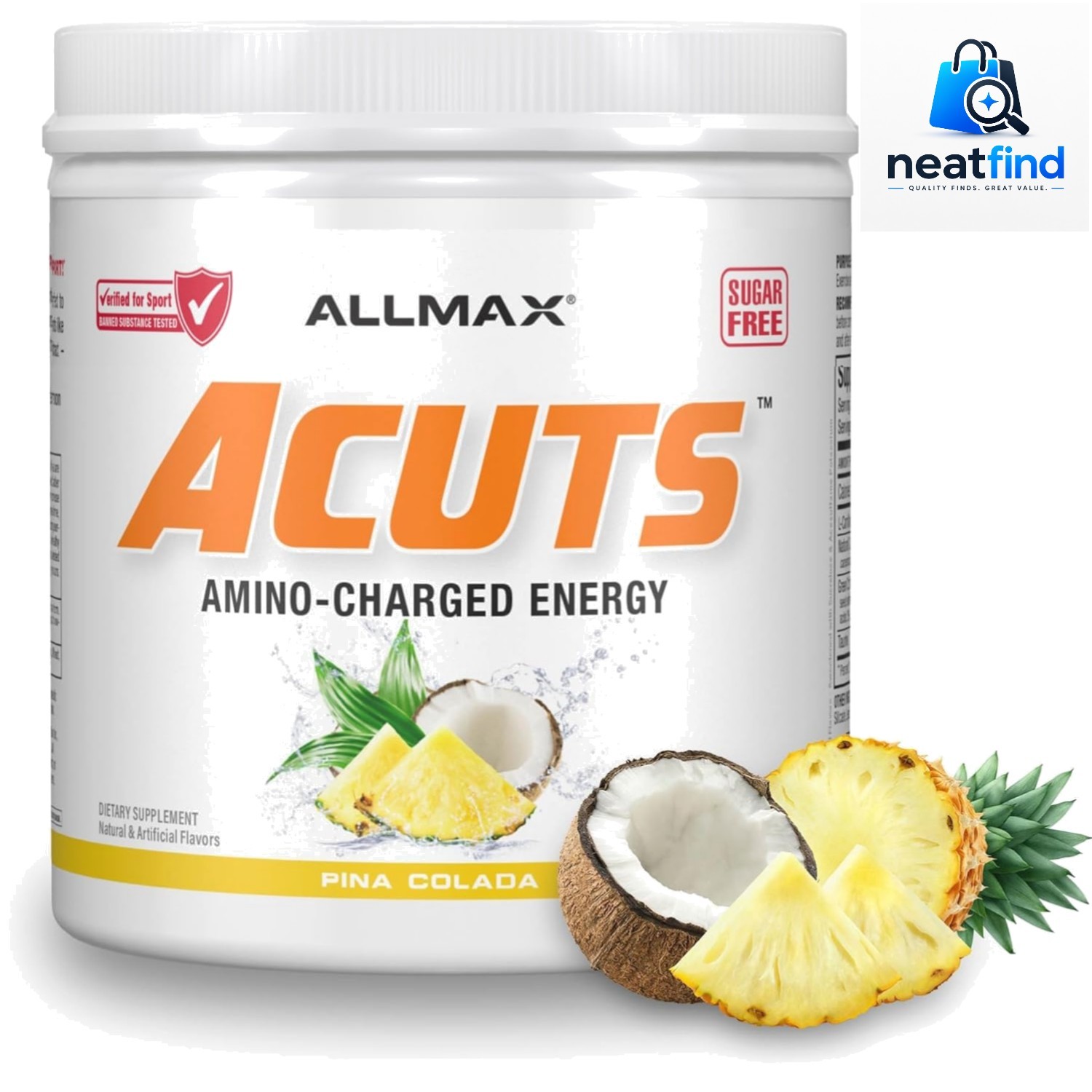 ACUTS Amino Energy Powder, 30 Servings, Pina Colada