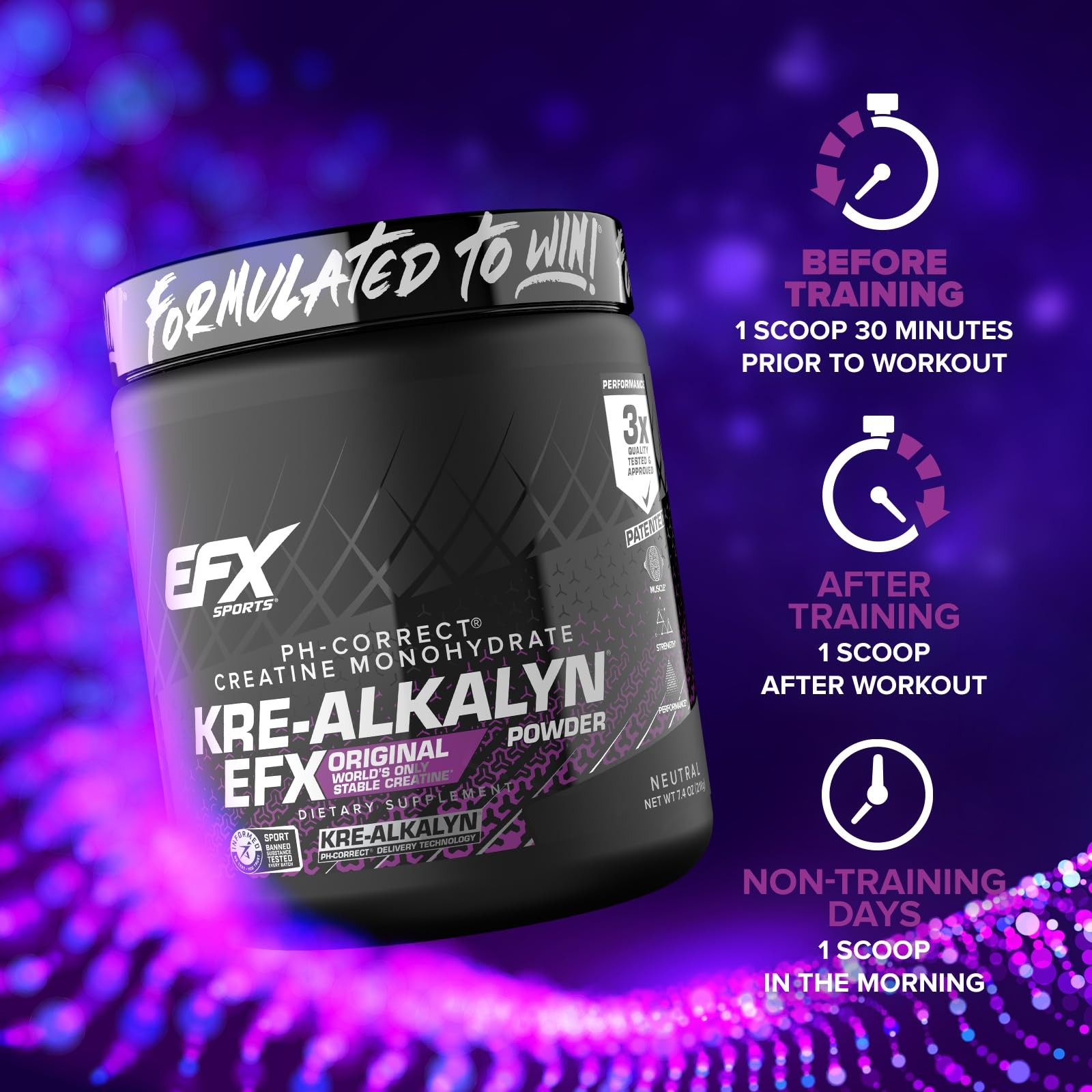 Kre-Alkalyn EFX Powder | pH Correct Creatine Monohydrate Powder Supplement | …