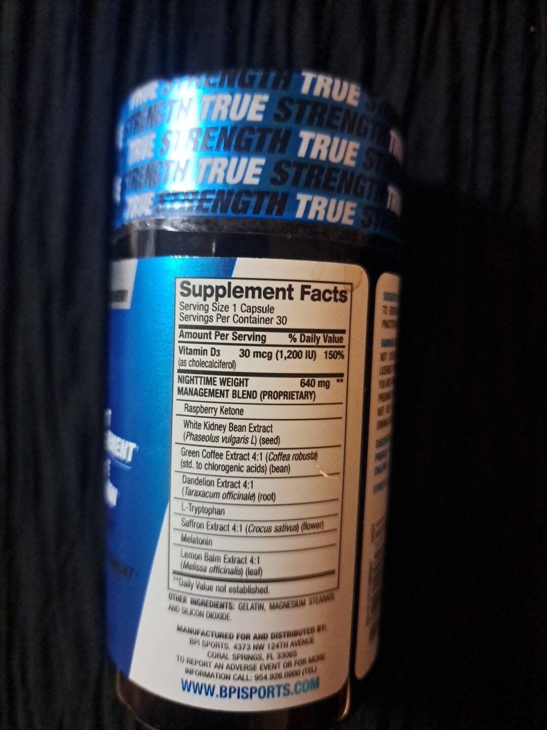 BPI Sports Nite Weight Management Bedtime Relaxation 30 Caps