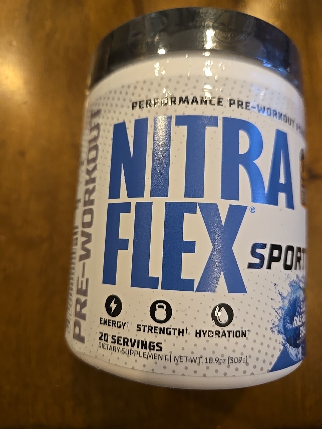 Nitraflex Sport Pre-Workout Powder 20 Servings – Blue Raspberry Exp 07/2027