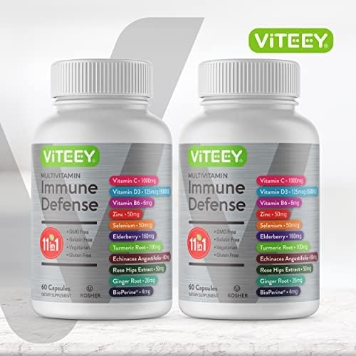 Viteey 11 in 1 Immune Support Supplement – Immune Defense | with Vitamin D3, B6,