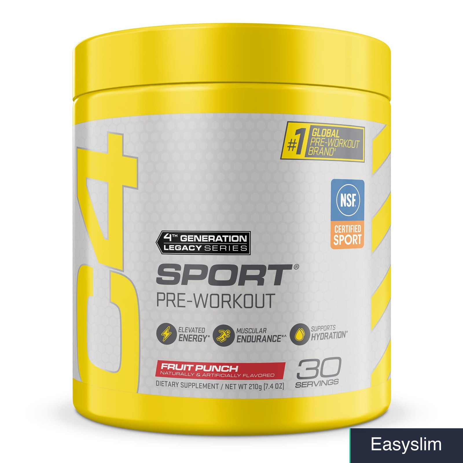 Pre-Workout Powder, Fruit Punch, 30 Servings, NSF Certified, 7.4oz