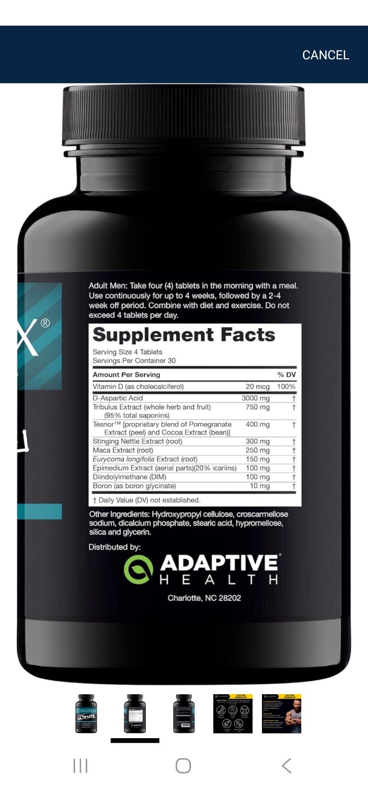 Nugenix® Ultimate Advanced Total Testosterone Booster. 120 Ct-EXP 07/26 (SEALED)