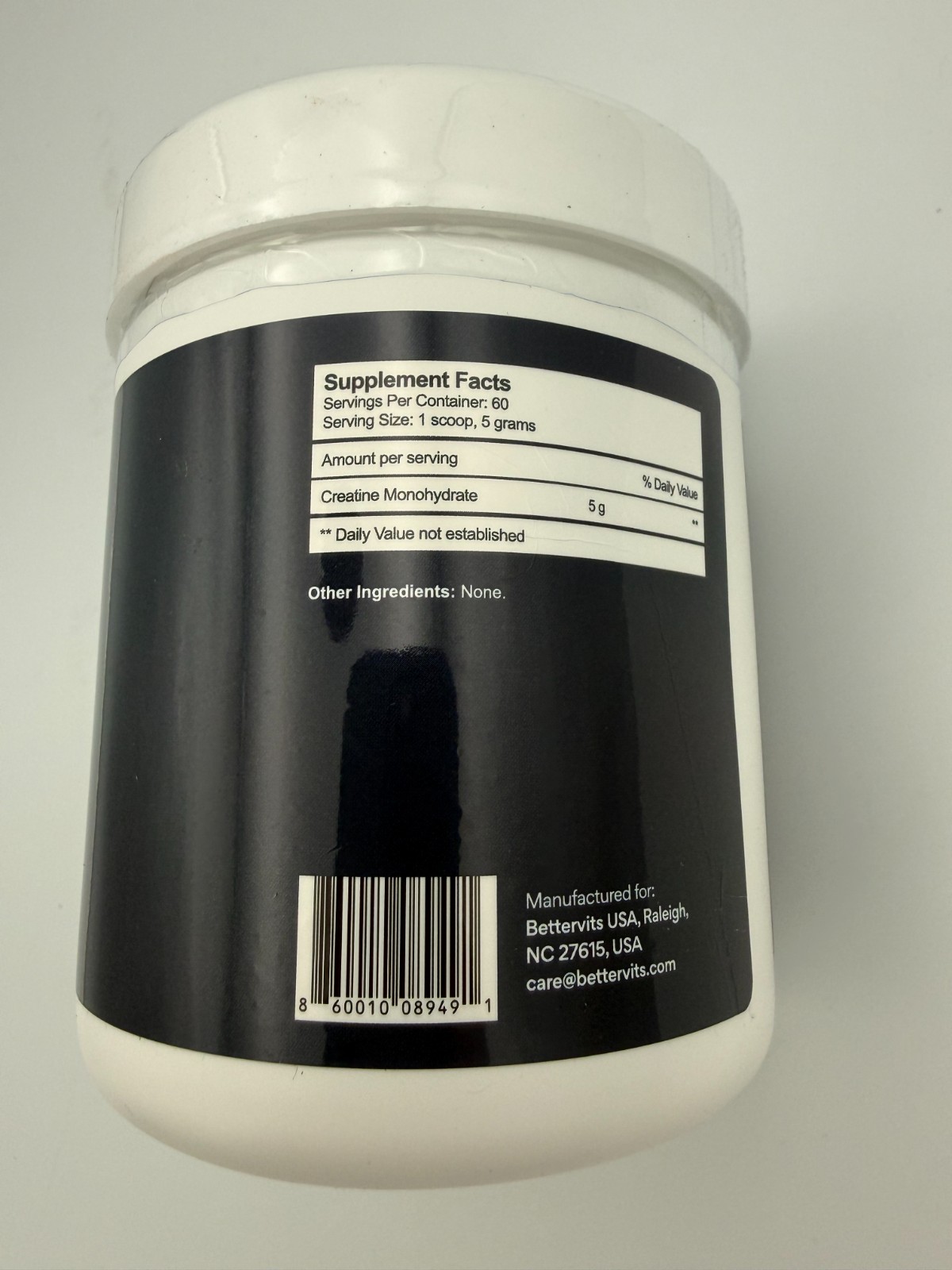 Bettervits Creatine Monohydrate Micronized Powder Dietary Supplement Net Wt 300g