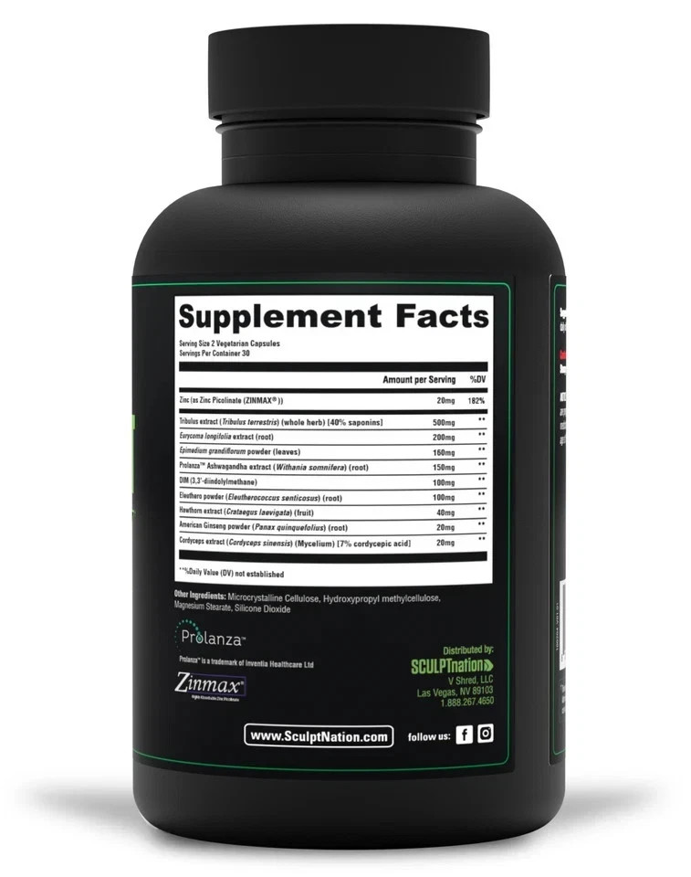 1 Pack TEST BOOST MAX Sculptnation Testosterone Build Muscle Men Fat weight Loss