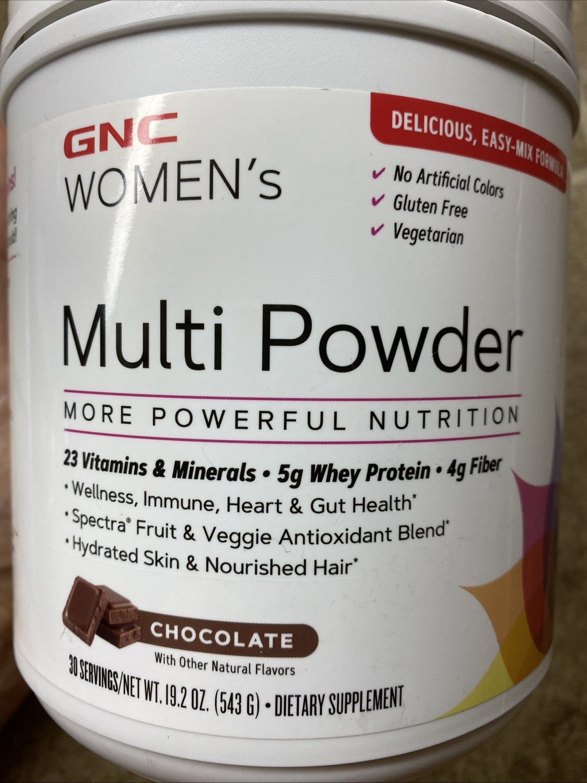 2 GNC Women’s Multi Powder Dietary Supplement Chocolate & Vanilla 30 Servings