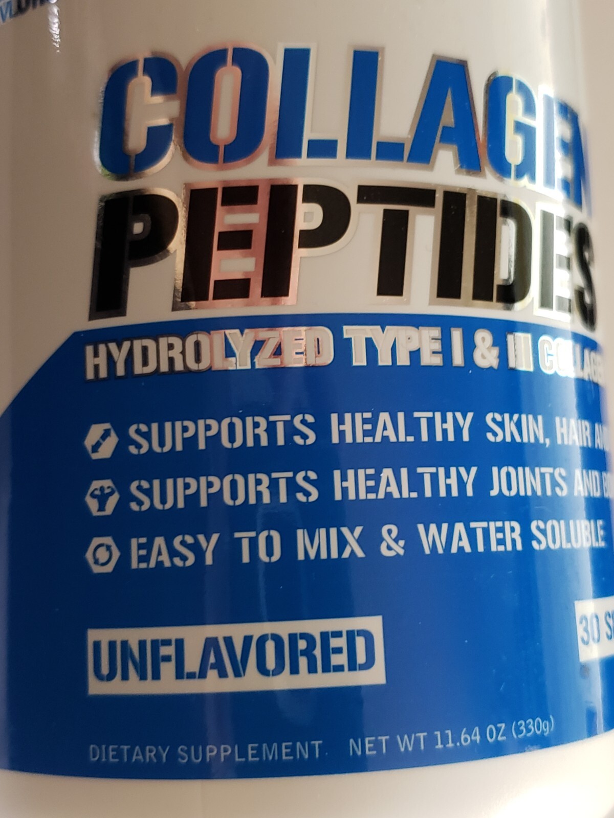 Evlution Nutrition – Collagen Peptides – 30 Servings – Unflavored – Exp 6/2025