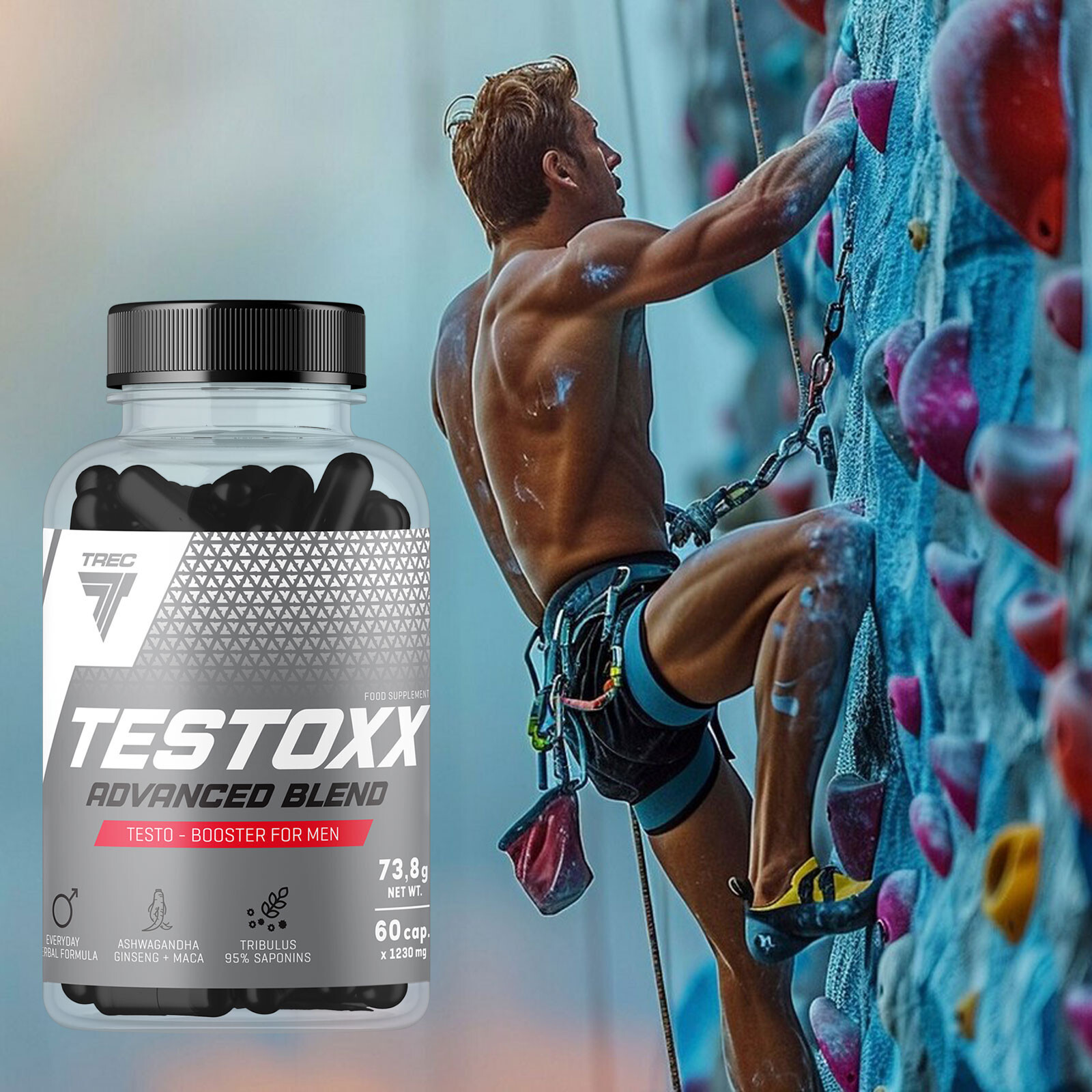 TESTOXX 60-240 Caps Testosterone Booster for Men, Energy, Libido, Muscle Support