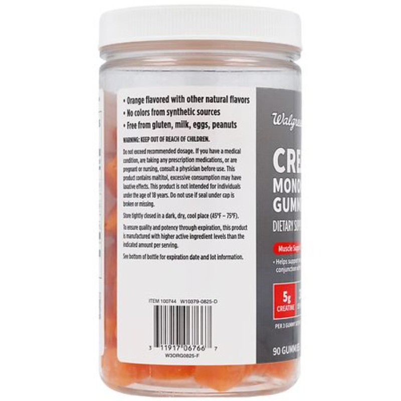 Creatine Monohydrate 5 g Gummies Orange 90.0 ea