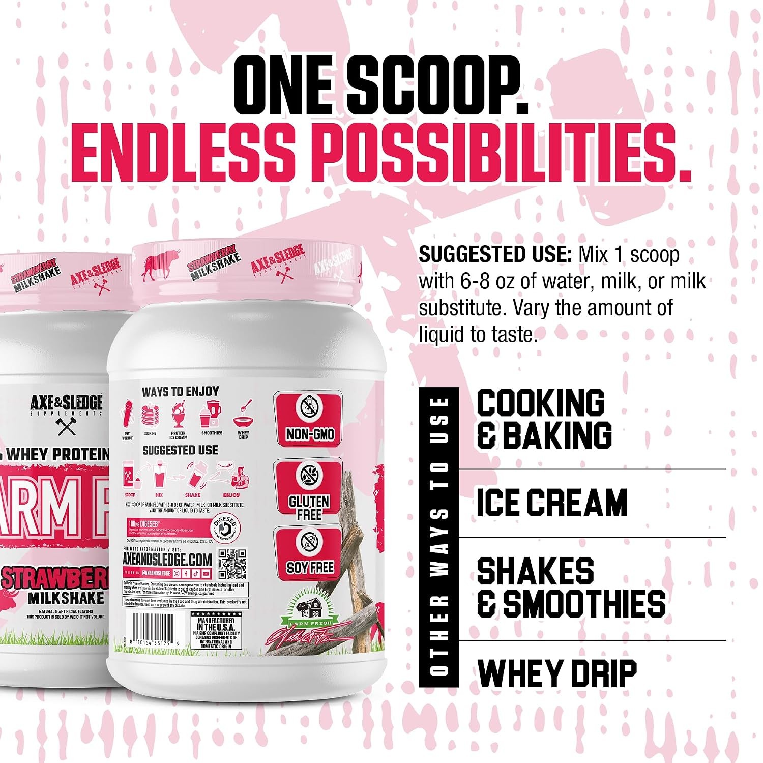 Farm Fed 100% Whey Protein Isolate 25g Low Carb Low Sugar Protein Powder
