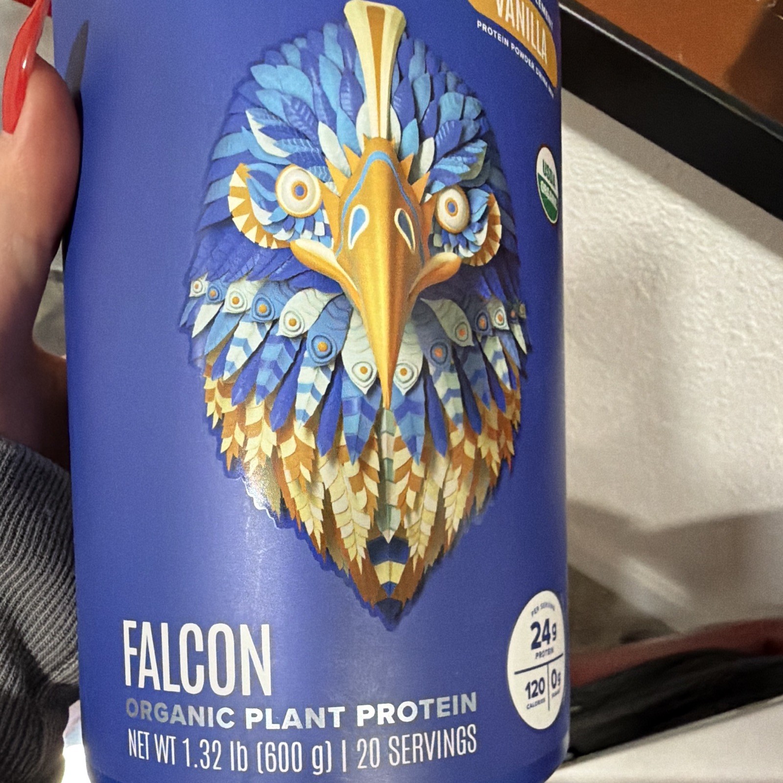 Birdman Falcon Organic Plant-Based Protein Powder Vanilla 1.32 lb 20 Servings