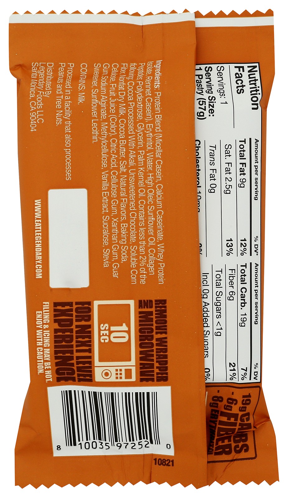 S’Mores Protein Pastry By Legendary Foods 2 Oz Snack 19G 10 Pack