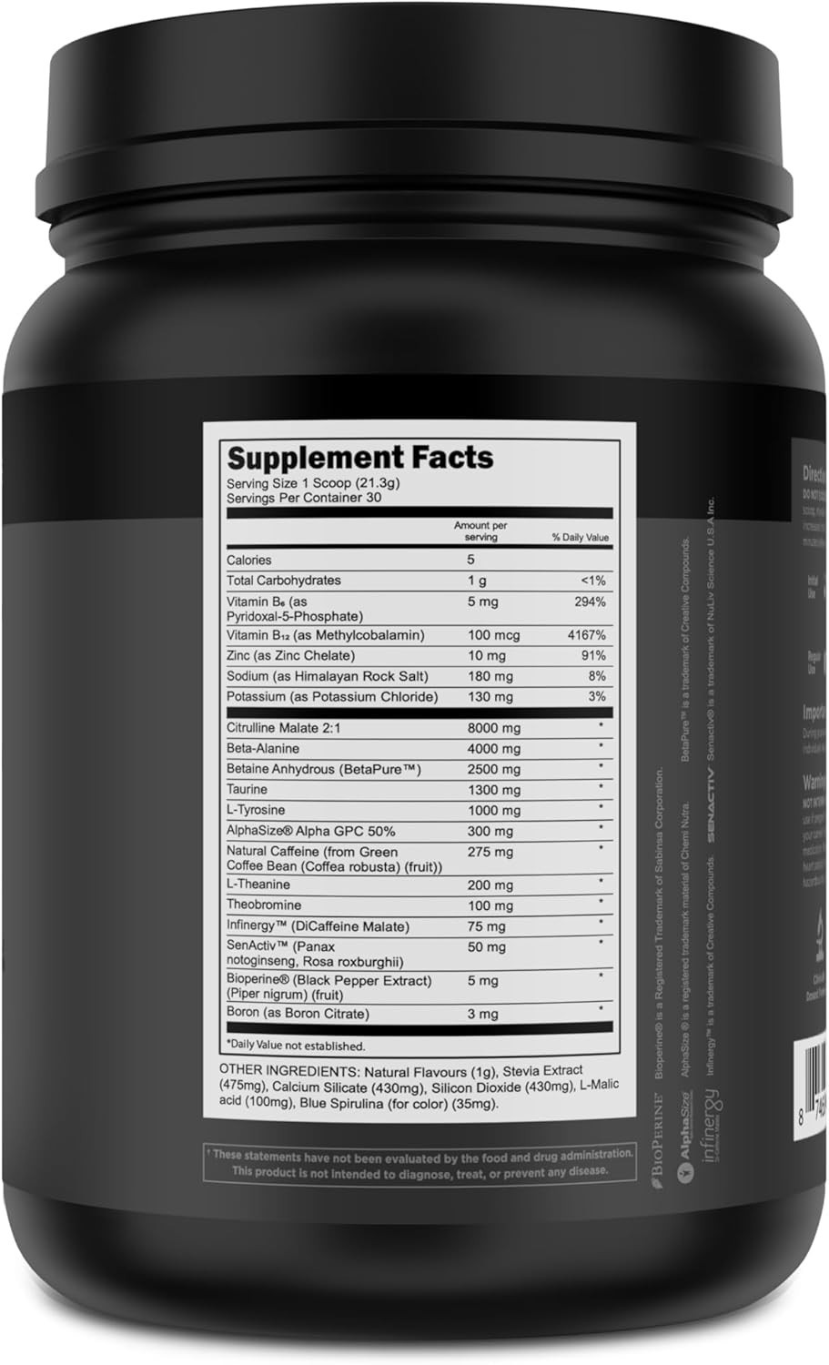 Blue Raspberry Pre-Workout Mix – 30 Servings of Pure Performance Power