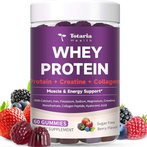 3 in 1 Whey Protein Gummies | Creatine Monohydrate | Collagen, 0 Sugar, Pure