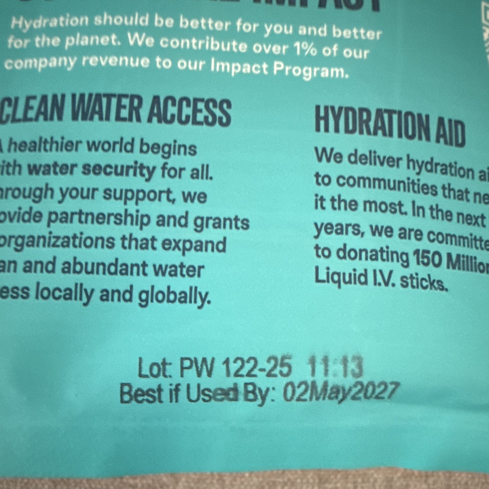 Liquid I.V. Hydration Multiplier Watermelon 16 Sticks Vegan Gluten Free 2027