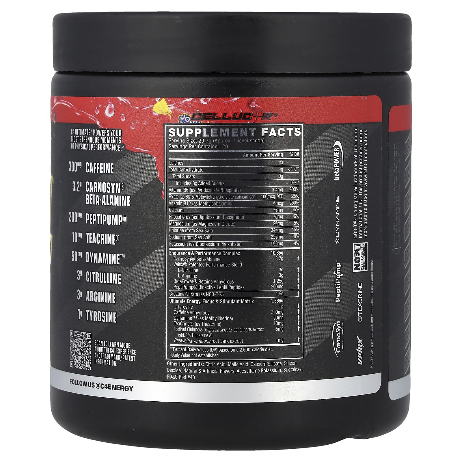 C4® Ultimate, Pre-Workout, Jolly Rancher Cherry, 14.6 oz (414 g)