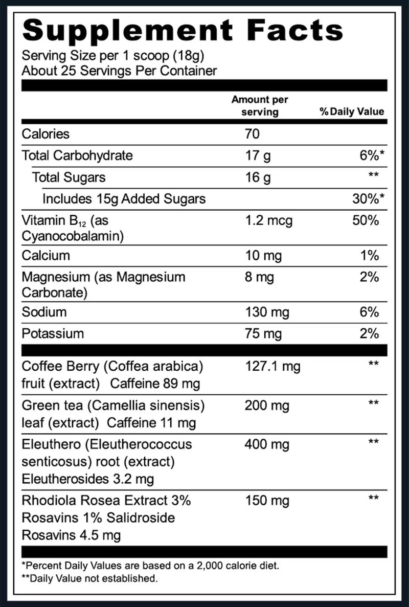 Sport Pre Workout Energizer, Plant-Based Powder, Acai Berry, 25 Servings (16.2Oz