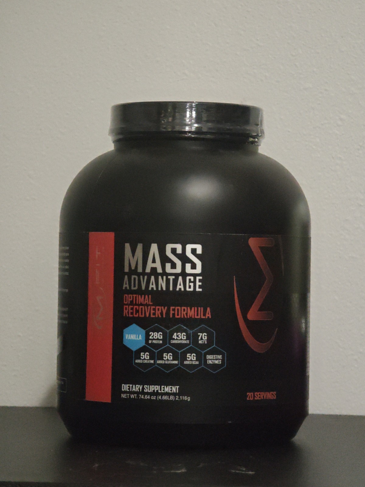 M Fit Mass Advantage Optimal Recovery Formula Vanilla 20 Servings