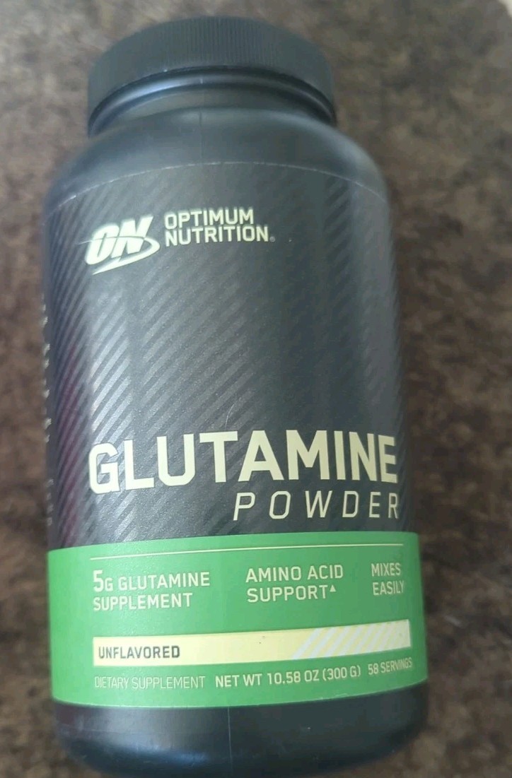Optimum Nutrition Glutamine Powder Unflavored 10.58 oz 300 g Exp 05 12 2028