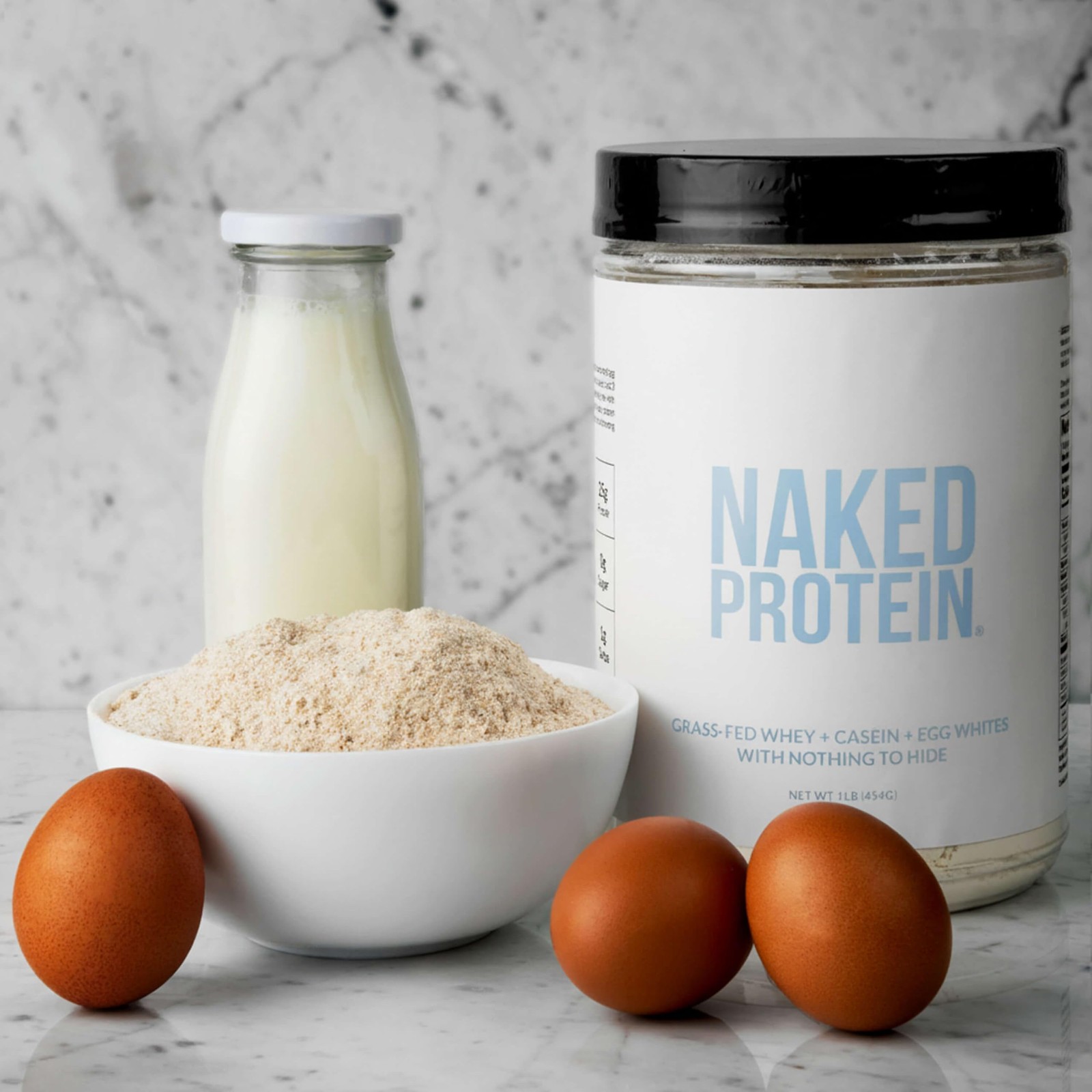 NAKED Protein Powder Blend – Egg, Whey and Casein 1 Pound (Pack of 1)
