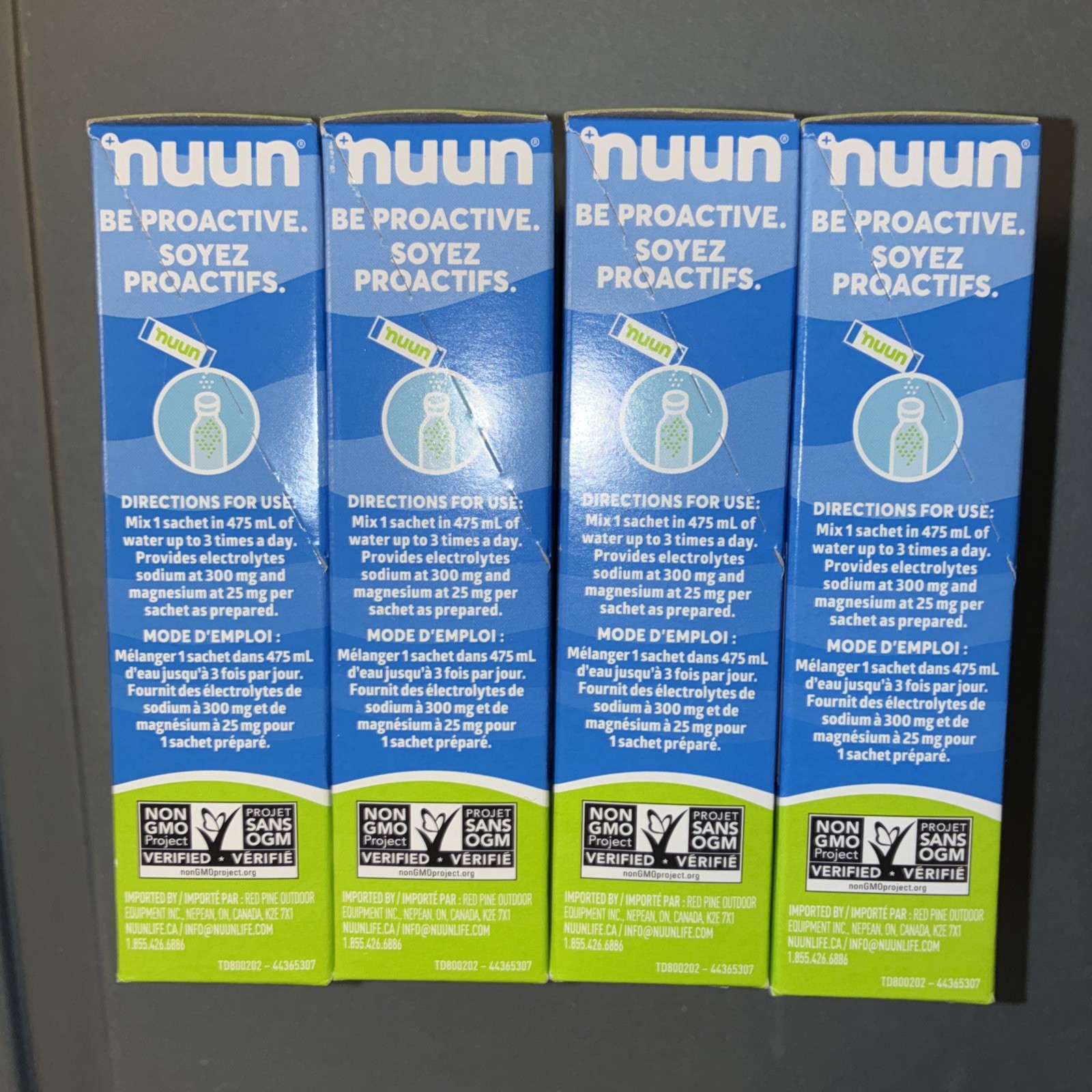 NUUN SPORT HYDRATION ELECTROLYTE DRINK MIX LEMON LIME (4) 10 PACKS ( 40 TOTAL )