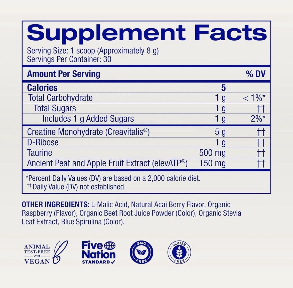 Ora Organic Creatine Monohydrate Powder – Muscle Memory Acai Berry EXP 09/27