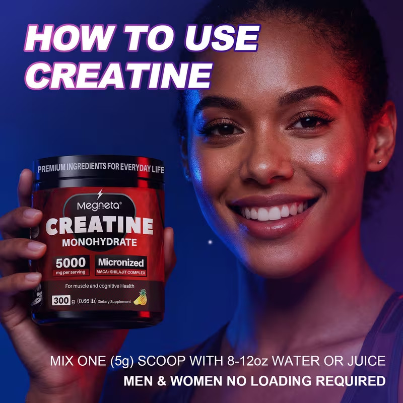 Creatine Monohydrate Powder Micronized 300g 5000mg Per Serving 60 Servings