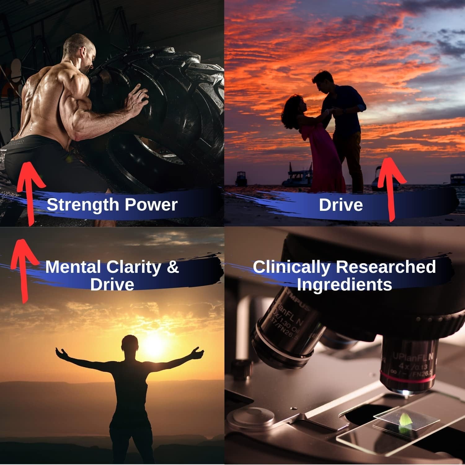 Natural Testosterone Booster 180ct – Made in USA, Gluten Free for Optimal Health