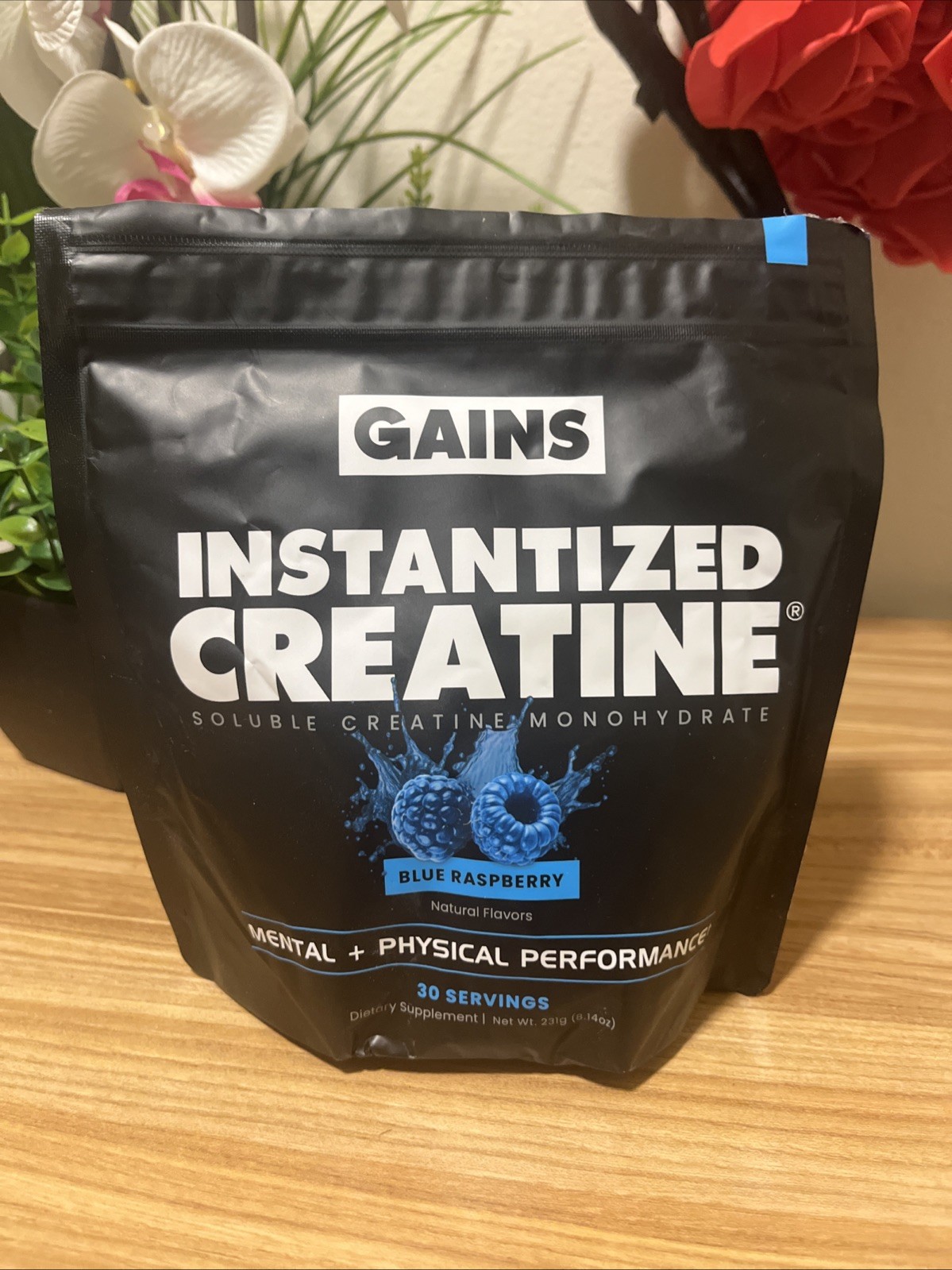 Gains in Bulk Instantized Creatine Blue Raspberry