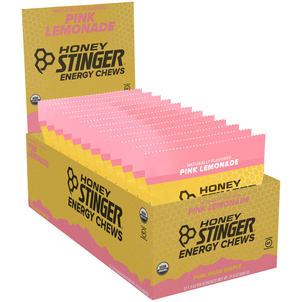 Honey Stinger Organic Energy Chews – Pink Lemonade, Box of 12