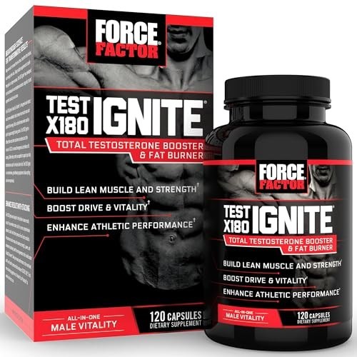 Testosterone Booster for Men – Lean Muscle, Energy Boost, Fenugreek & Green Tea,