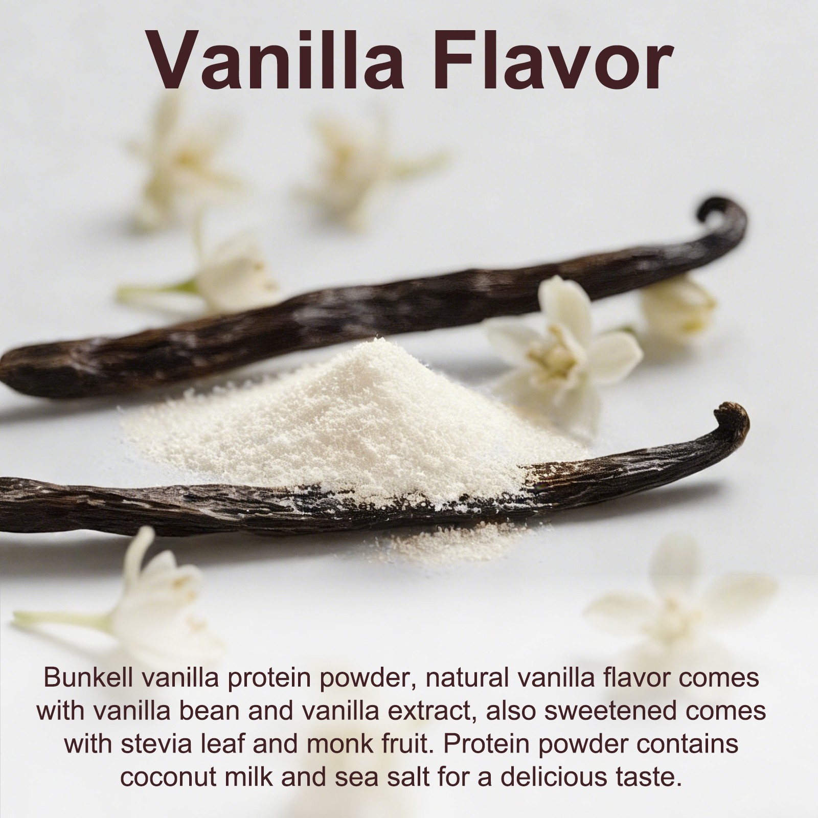 Bunkell Vanilla Protein Powder with Whey and Plant Proteins 495G Sugar-free